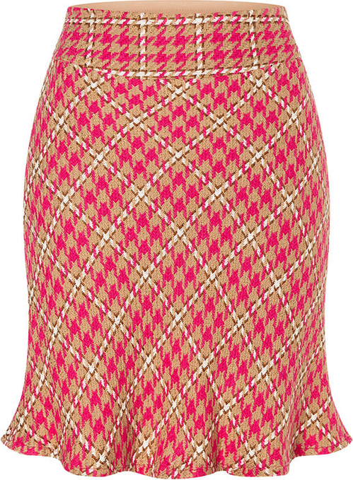 Czerwona spódnica More & More w stylu klasycznym mini z bawełny