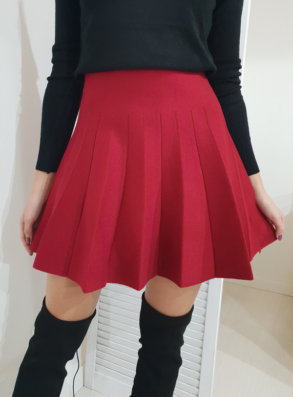 Czerwona spódnica Ottanta w stylu casual z dzianiny mini