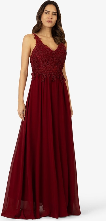 Czerwona sukienka Apart maxi na ramiączkach