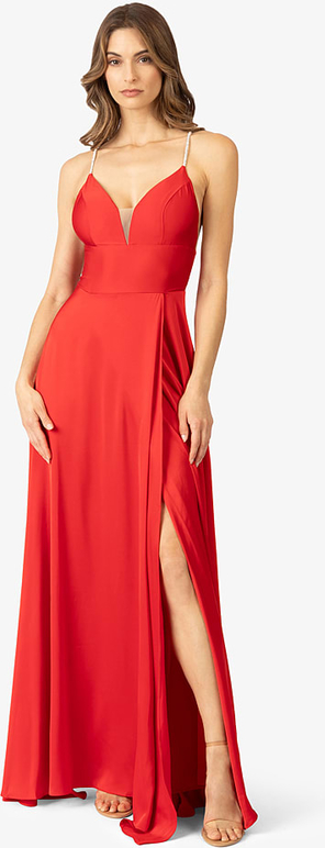 Czerwona sukienka Apart maxi w sportowym stylu na ramiączkach