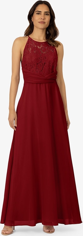 Czerwona sukienka Apart rozkloszowana maxi bez rękawów