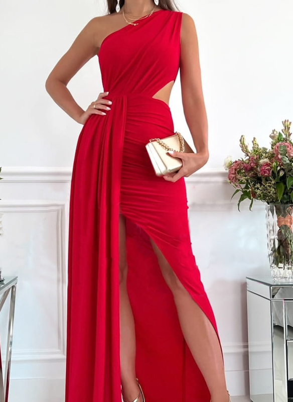 Czerwona sukienka Attirra maxi