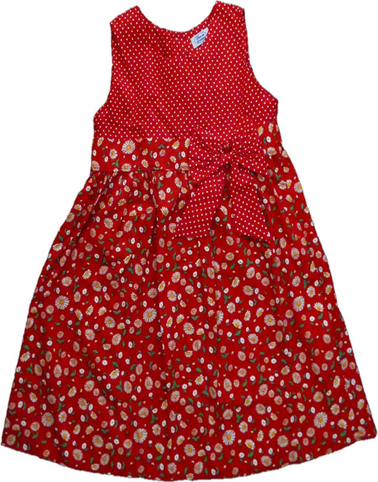 Czerwona sukienka dziewczęca Deux Ans De Vacances z bawełny