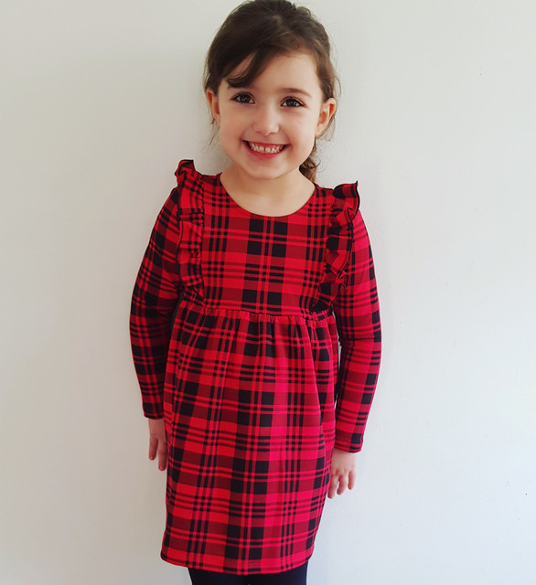 Czerwona sukienka dziewczęca LeMika z bawełny