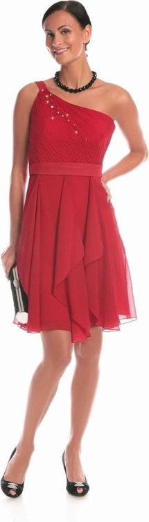 Czerwona sukienka Fokus bez rękawów w stylu boho midi