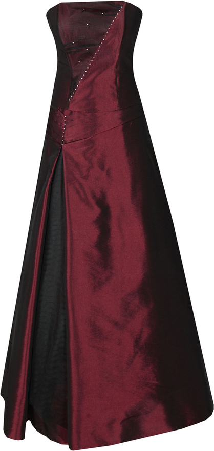 Czerwona sukienka Fokus maxi rozkloszowana