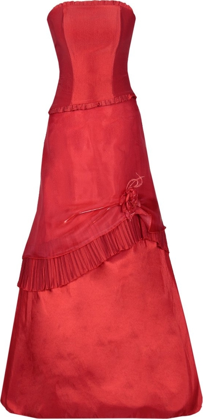Czerwona sukienka Fokus rozkloszowana maxi