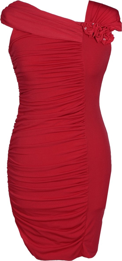 Czerwona sukienka - (#fokus z dzianiny