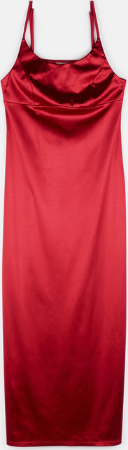 Czerwona sukienka Gate maxi z satyny