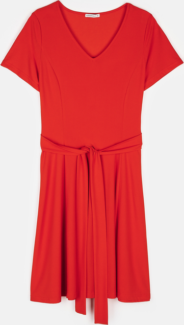 Czerwona sukienka Gate mini z dekoltem w kształcie litery v w stylu casual