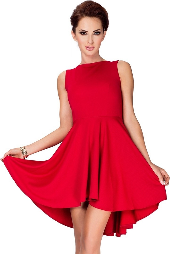 Czerwona sukienka issysklep.pl asymetryczna mini