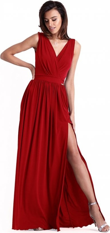 Czerwona sukienka Ivon bez rękawów