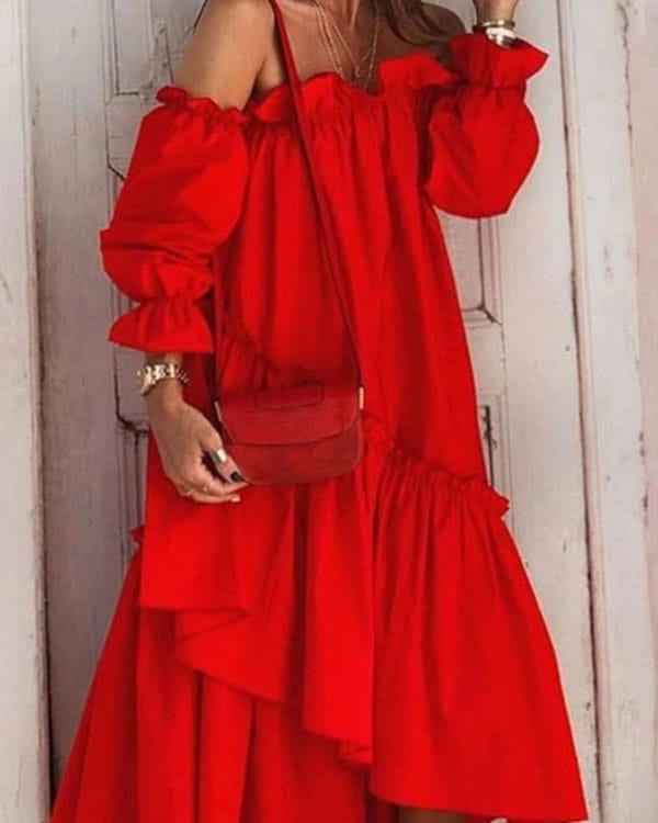 Czerwona sukienka Kendallme maxi