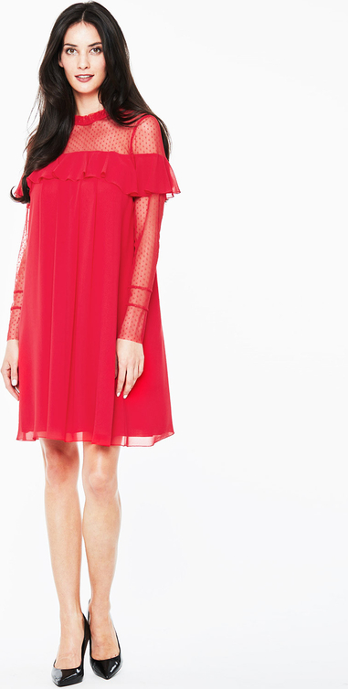Czerwona sukienka L’AF z tiulu mini
