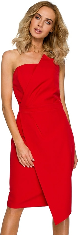 Czerwona sukienka Made Of Emotion asymetryczna