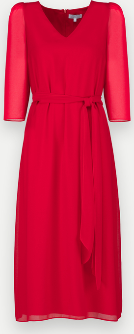 Czerwona sukienka Molton z długim rękawem