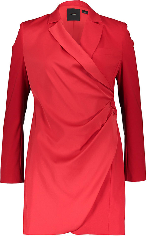 Czerwona sukienka Pinko z długim rękawem mini
