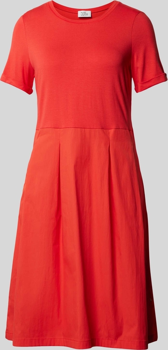 Czerwona sukienka Robe Légère mini z bawełny z krótkim rękawem