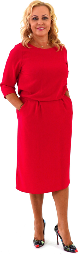 Czerwona sukienka Roxana - sukienki midi
