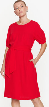 Czerwona sukienka Seidensticker mini z krótkim rękawem