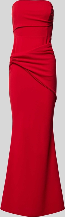 Czerwona sukienka Sistaglam bez rękawów maxi dopasowana