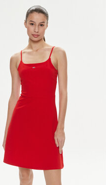 Czerwona sukienka Tommy Jeans