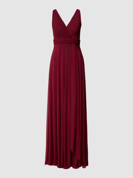 Czerwona sukienka Troyden Collection na ramiączkach maxi