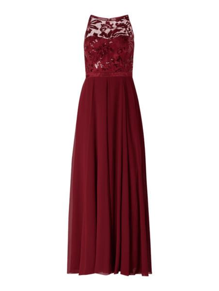 Czerwona sukienka V.m. z okrągłym dekoltem