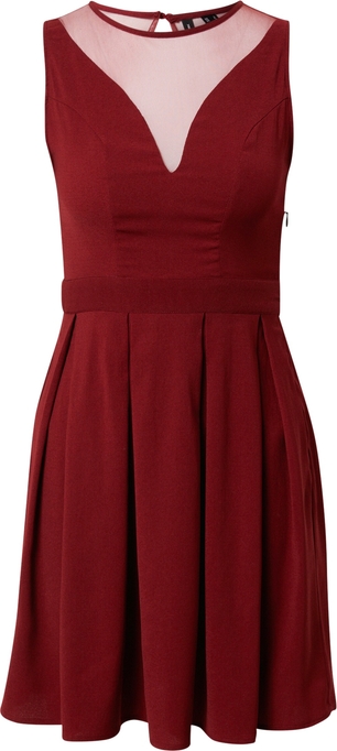 Czerwona sukienka Vero Moda mini bez rękawów z dekoltem w kształcie litery v