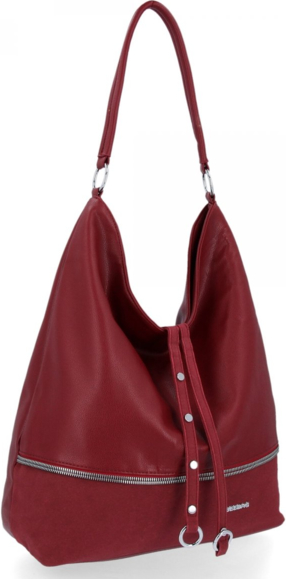 Czerwona torebka Bee Bag na ramię w stylu casual matowa