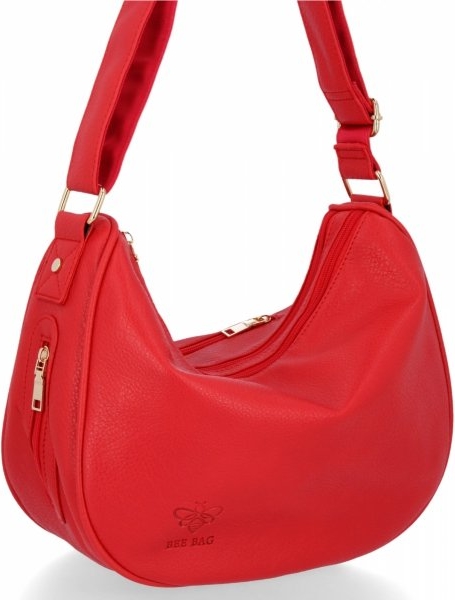 Czerwona torebka Bee Bag na ramię w stylu glamour