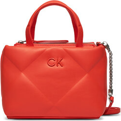 Czerwona torebka Calvin Klein matowa średnia do ręki