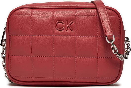 Czerwona torebka Calvin Klein średnia na ramię w młodzieżowym stylu