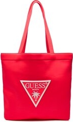 Czerwona torebka Guess na ramię duża