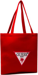 Czerwona torebka Guess na ramię matowa w wakacyjnym stylu