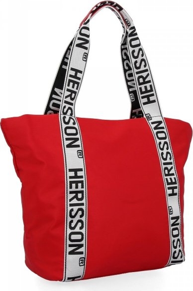 Czerwona torebka Herisson w wakacyjnym stylu matowa duża