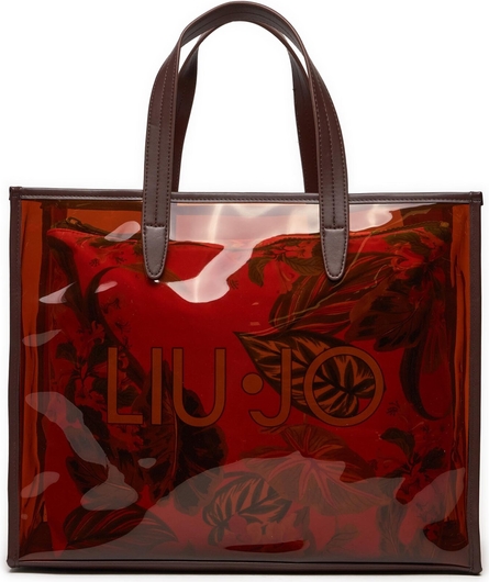Czerwona torebka Liu-Jo z nadrukiem w wakacyjnym stylu