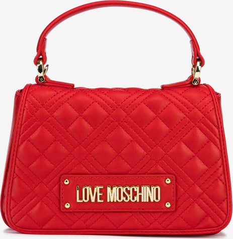 Czerwona torebka Love Moschino na ramię ze skóry