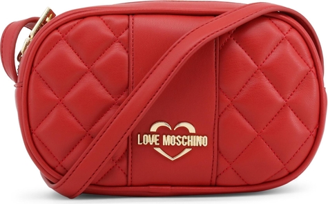 Czerwona torebka Love Moschino ze skóry przez ramię