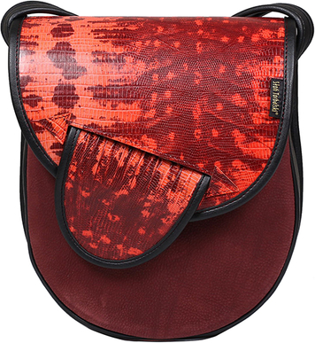 Czerwona torebka Słońtorbalski średnia w stylu glamour