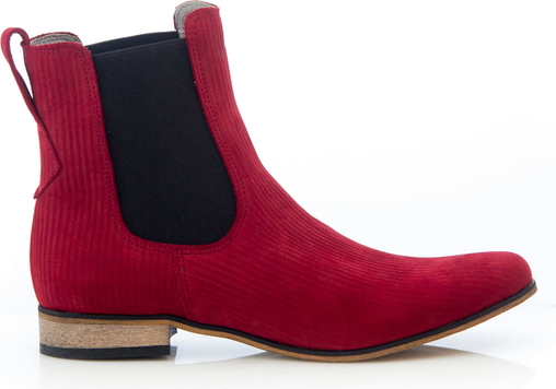 Czerwone botki Zapato w stylu casual ze skóry