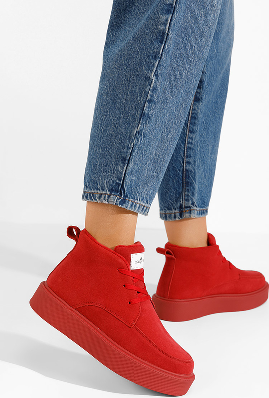 Czerwone botki Zapatos w stylu casual