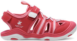 Czerwone buty dziecięce letnie Beverly Hills Polo Club dla dziewczynek