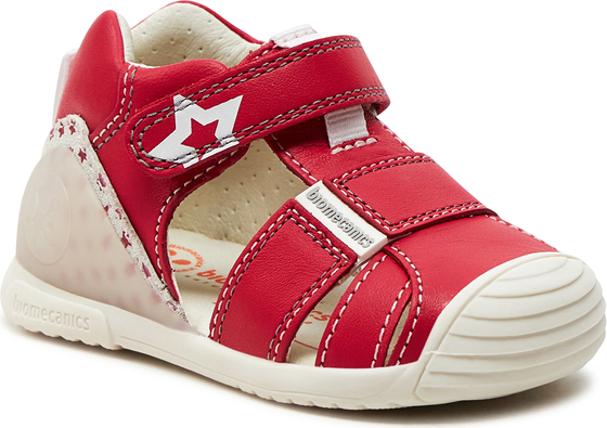 Czerwone buty dziecięce letnie BIOMECANICS na rzepy