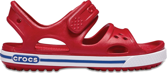 Czerwone buty dziecięce letnie Crocs na rzepy