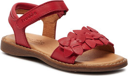 Czerwone buty dziecięce letnie Froddo w kwiatki