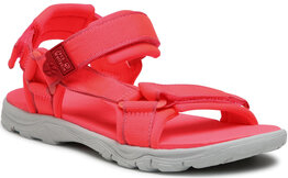 Czerwone buty dziecięce letnie Jack Wolfskin na rzepy dla dziewczynek