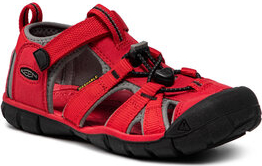 Czerwone buty dziecięce letnie Keen dla chłopców na rzepy
