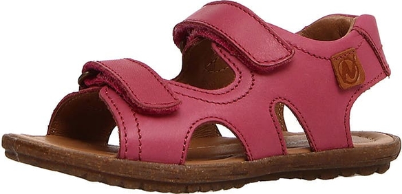 Czerwone buty dziecięce letnie Naturino dla dziewczynek na rzepy