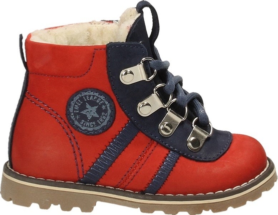 Czerwone buty dziecięce zimowe EMEL z nubuku
